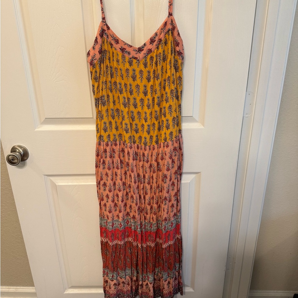 Multicolor Sleeveless Maxi Dress